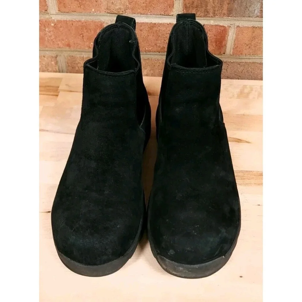 Duluth Trading Co Wild Boar Slip On Black Suede Leather Boots Mens 11 D